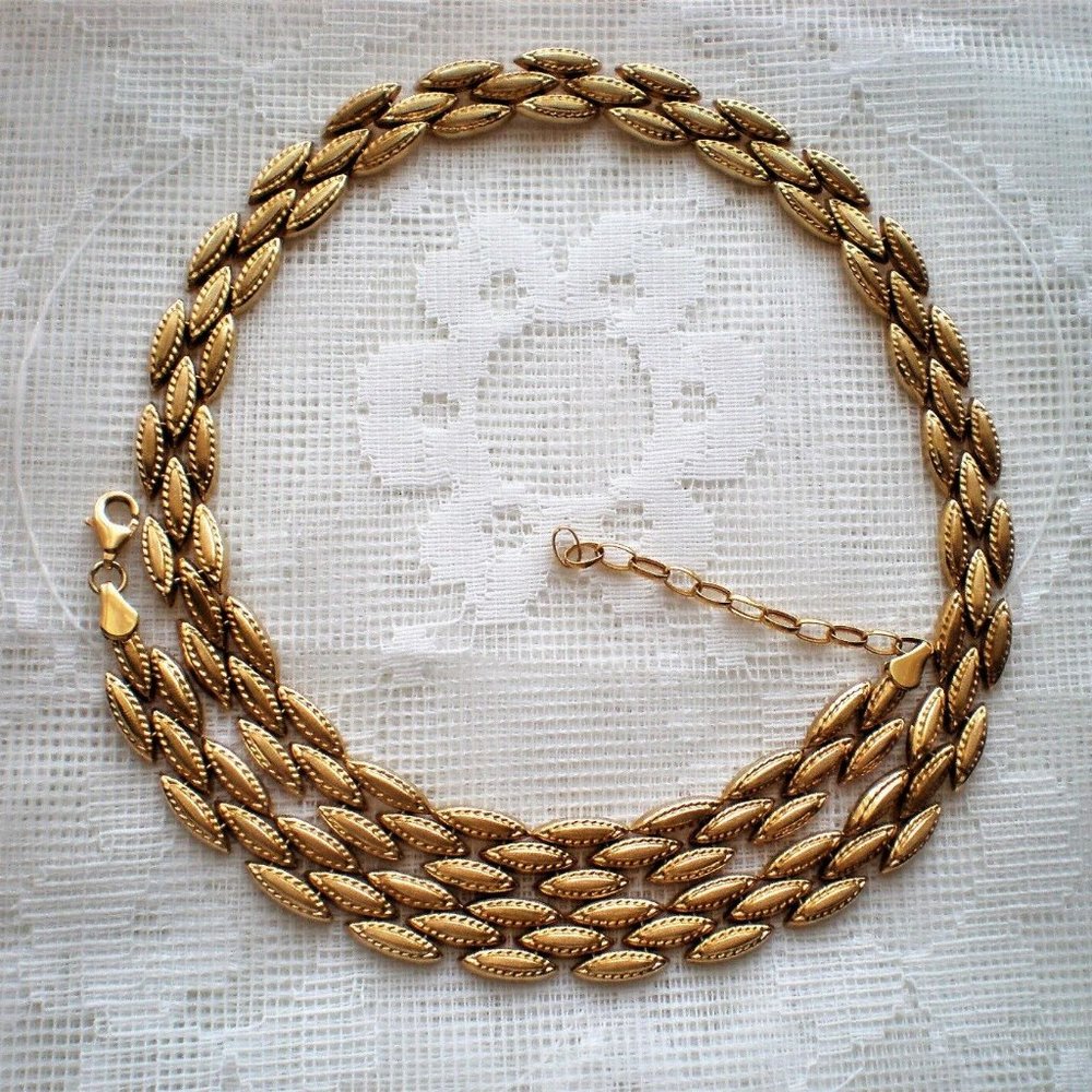 Gorgeous Designer HEAVY 10K Yellow Gold Stampato Necklace Chain 17 grams